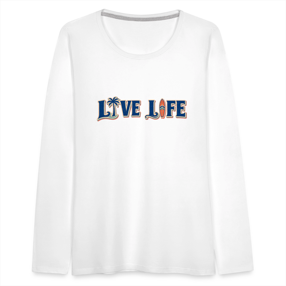 Women's Premium Long Sleeve T-Shirt - white