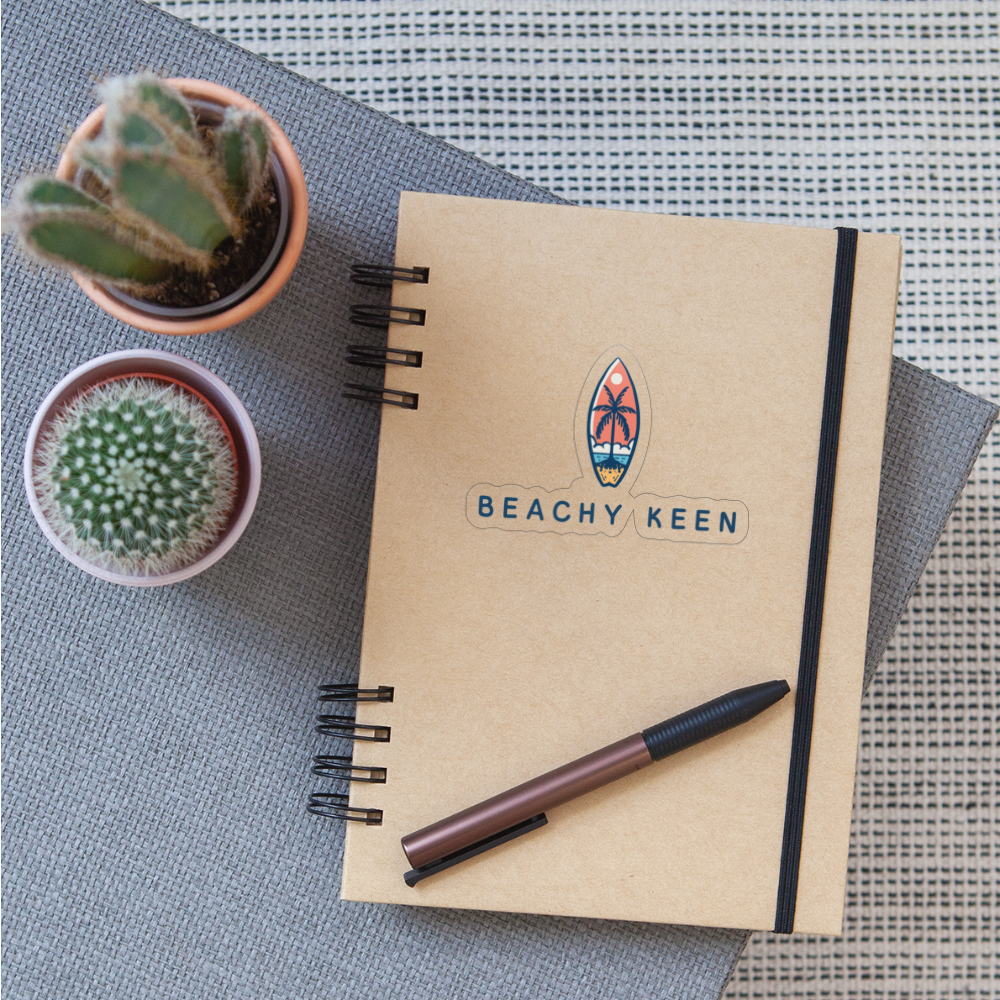 Beachy Keen Stickers - transparent glossy