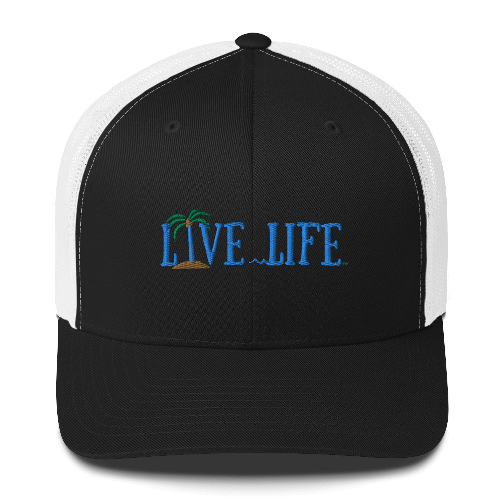 Live Life Snap Back Trucker Cap