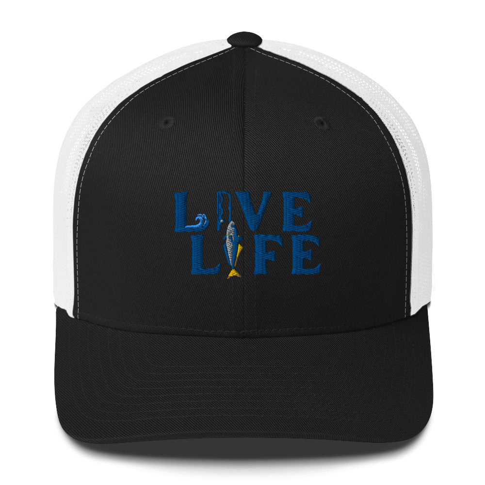 Mens Fishing Life Trucker Cap