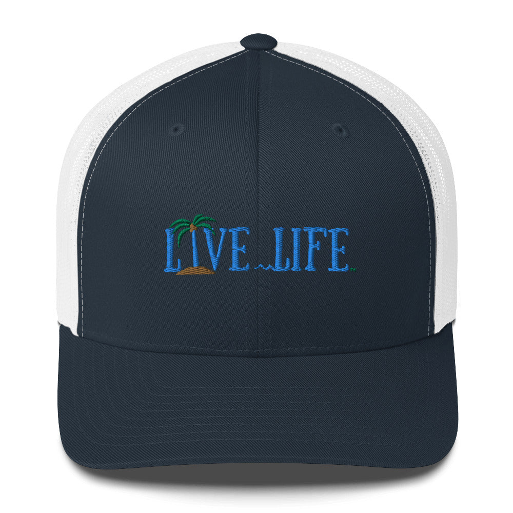 Live Life Snap Back Trucker Cap