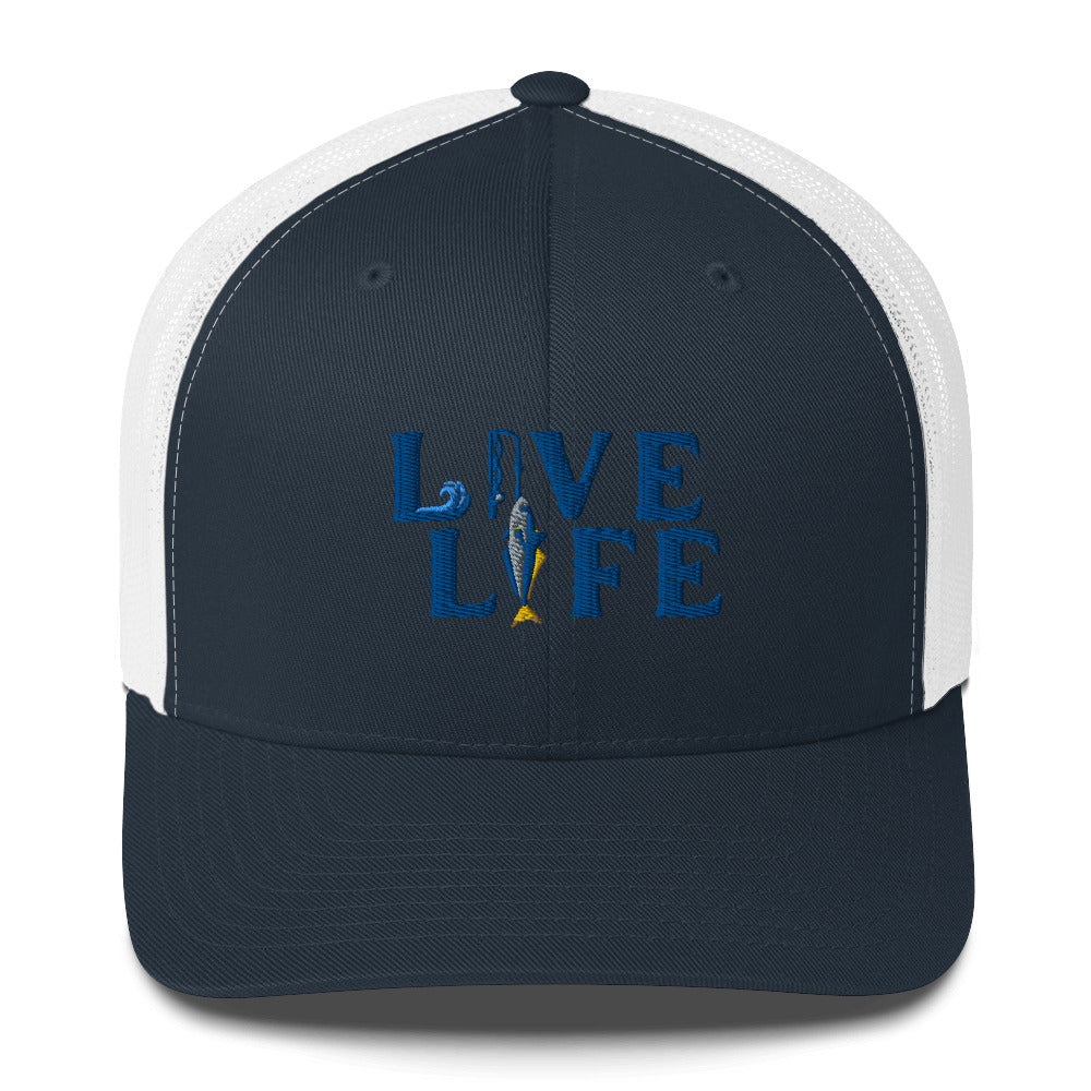 Mens Fishing Life Trucker Cap