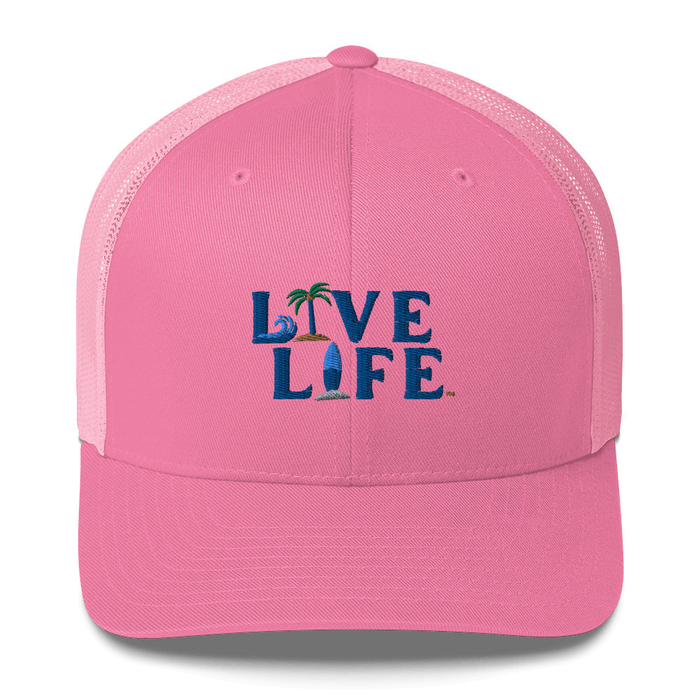 Live Life Snap Back Trucker Cap