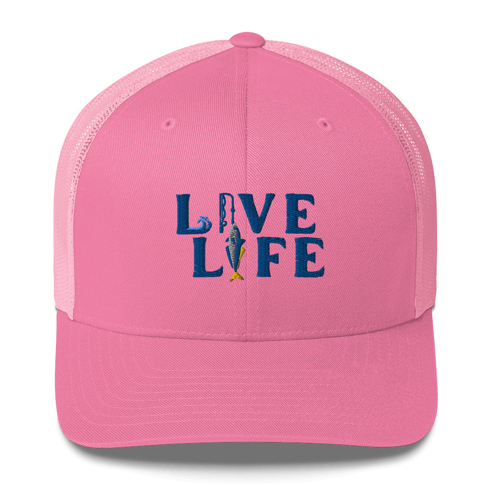 Mens Fishing Life Trucker Cap