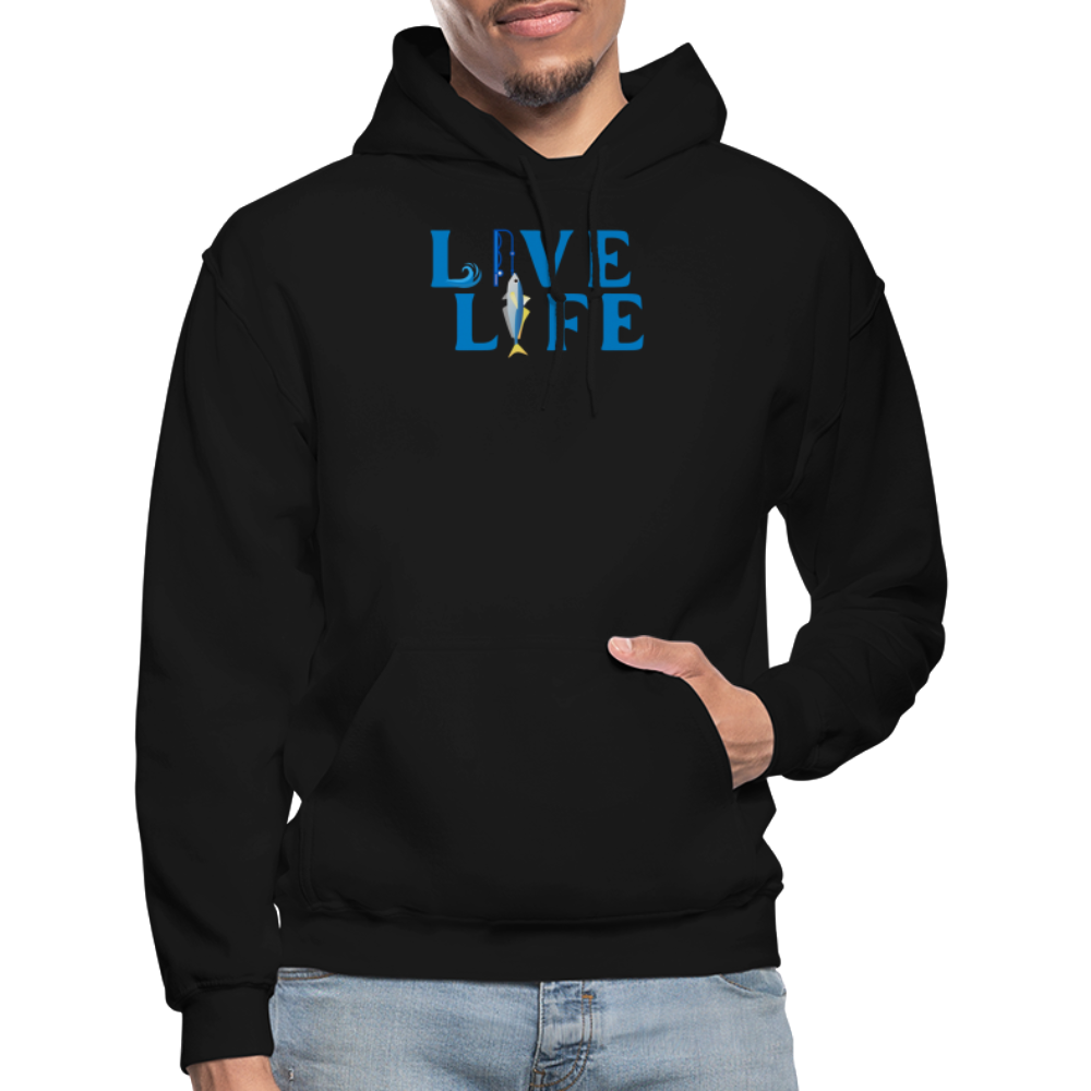 Live Life Fishing Hoodie - black