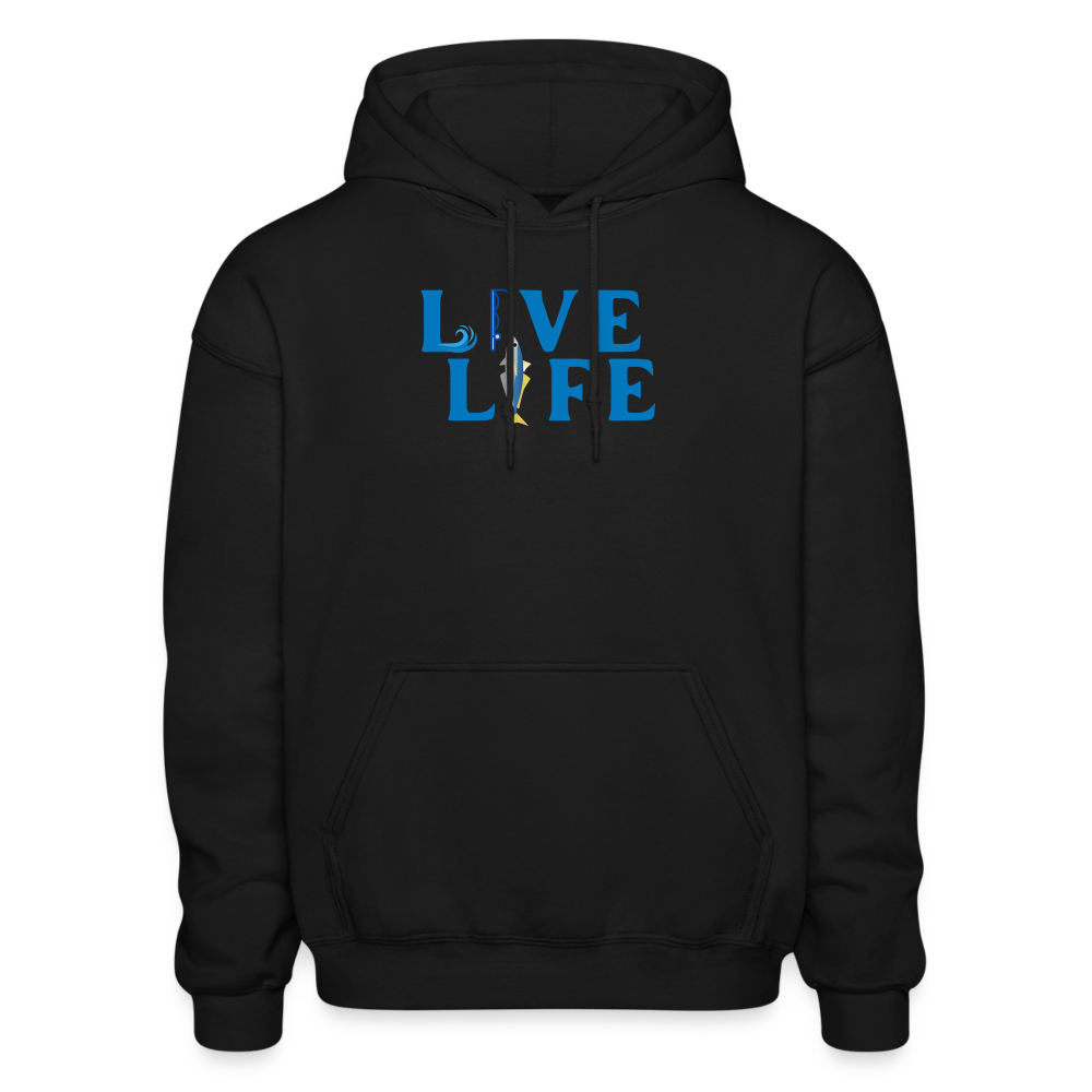 Live Life Fishing Hoodie - black