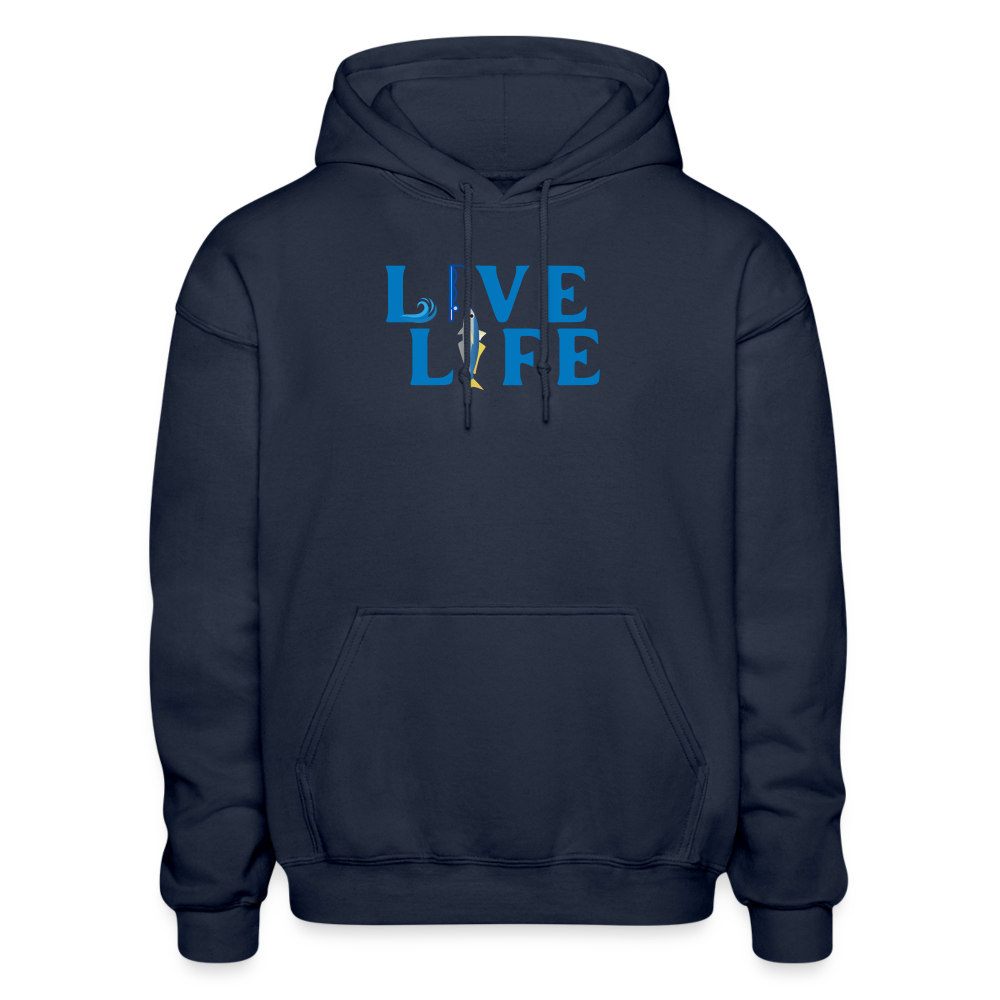 Live Life Fishing Hoodie - navy
