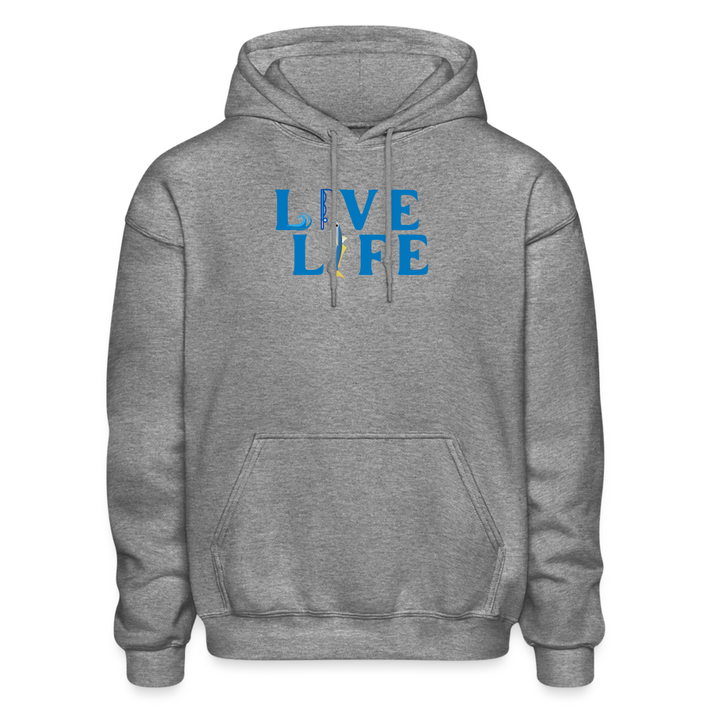 Live Life Fishing Hoodie - graphite heather