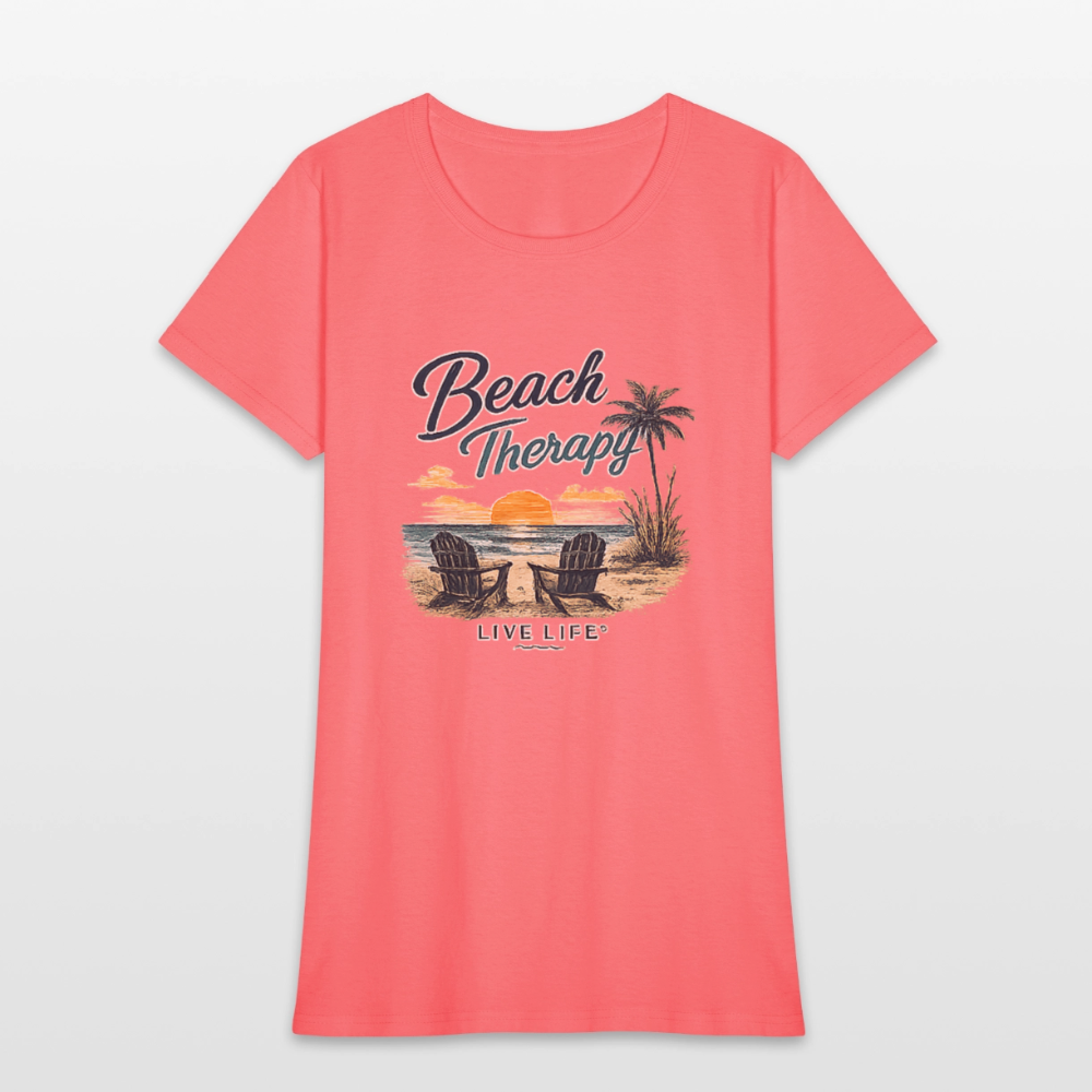 Beach Therapy women's T-shirt - coral