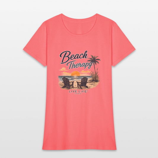 Beach Therapy women's T-shirt - coral