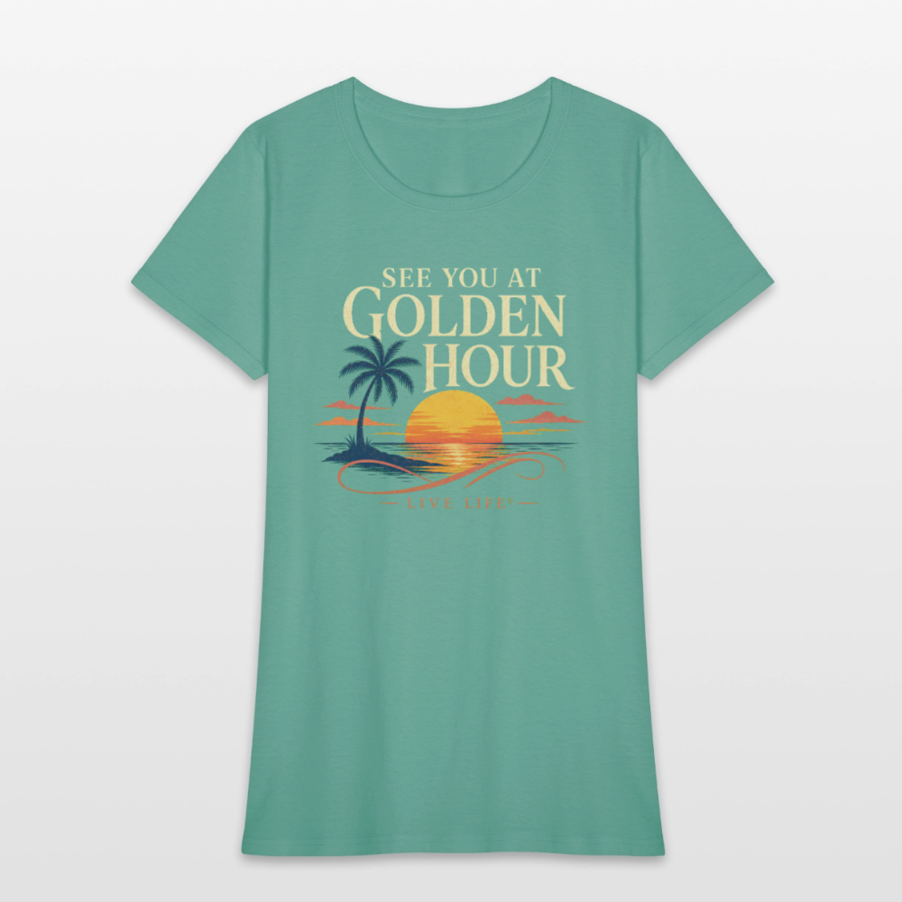 See you at Golden Hour Women's T-shirt - aquatic