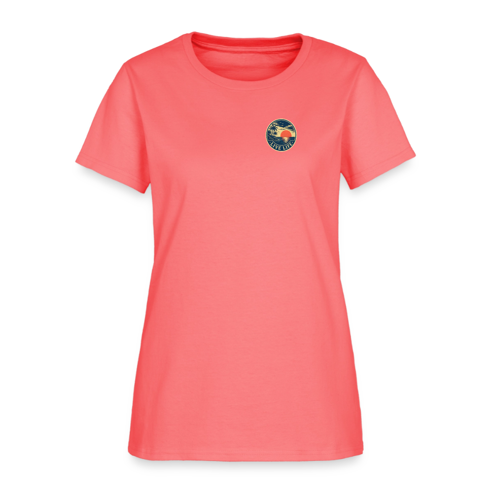 Shoes Off - Life On! Women's T-shirt - coral