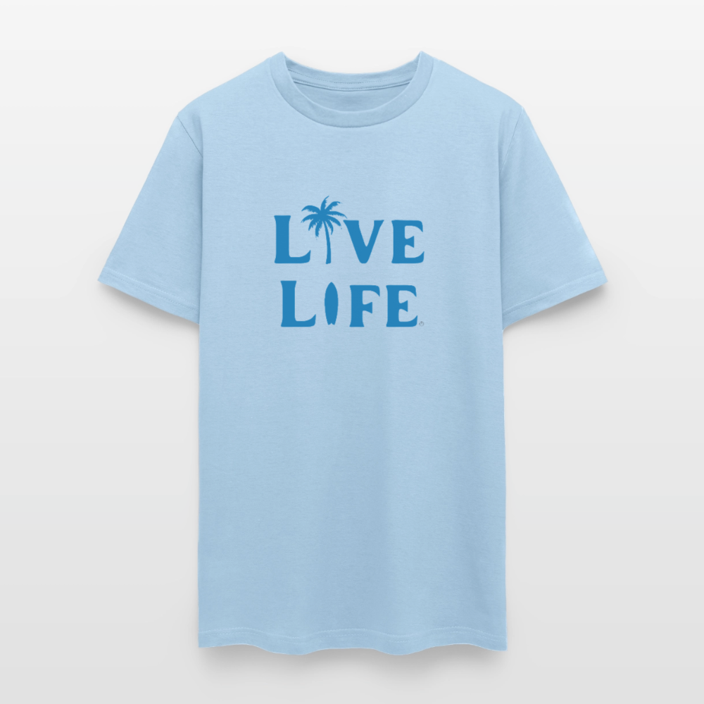 Live Life Coastal T-Shirt | - powder blue