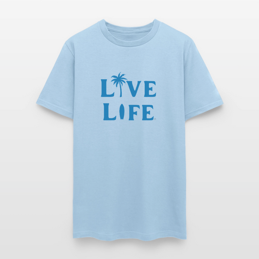 Live Life Coastal T-Shirt | - powder blue