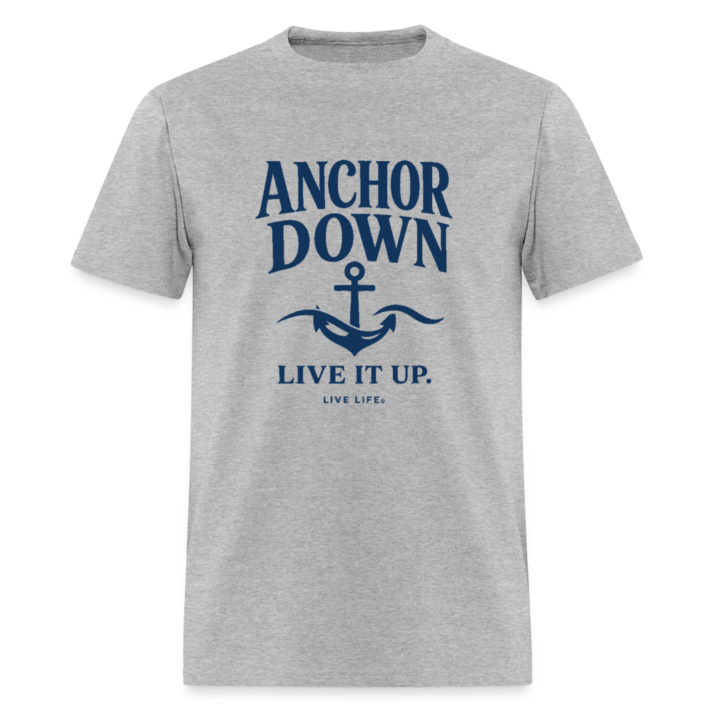 Anchor Down  |  Live it Up Men's T-Shirt - heather gray