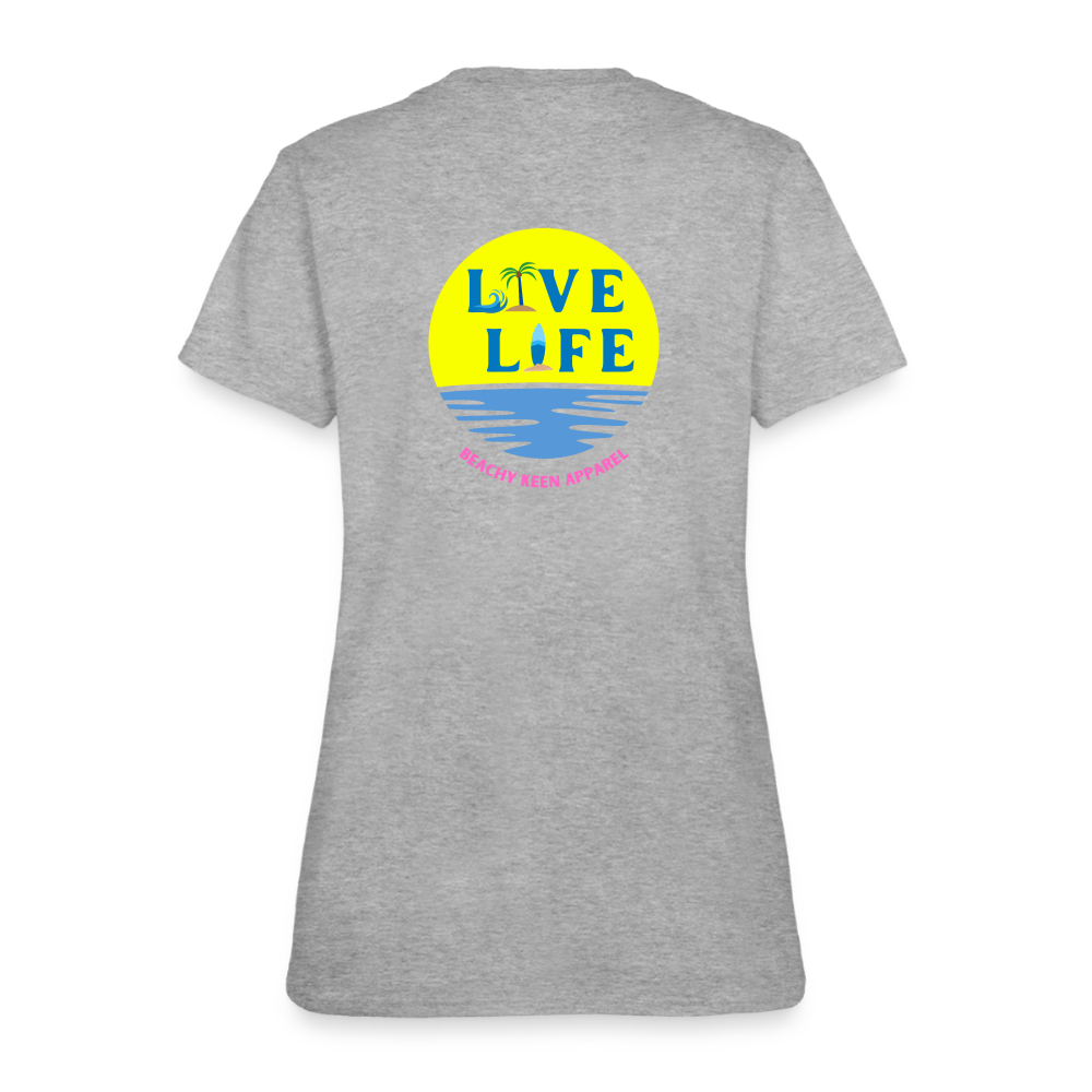 Live Life Beachy Keen - heather gray