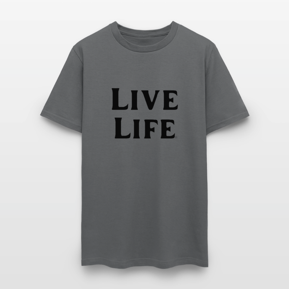 Live Life Men's T-Shirt | - charcoal