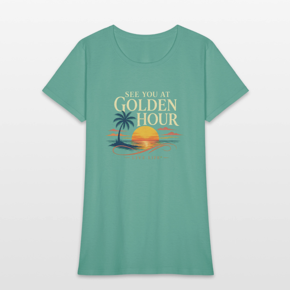 See you at Golden Hour T-shirt - aquatic
