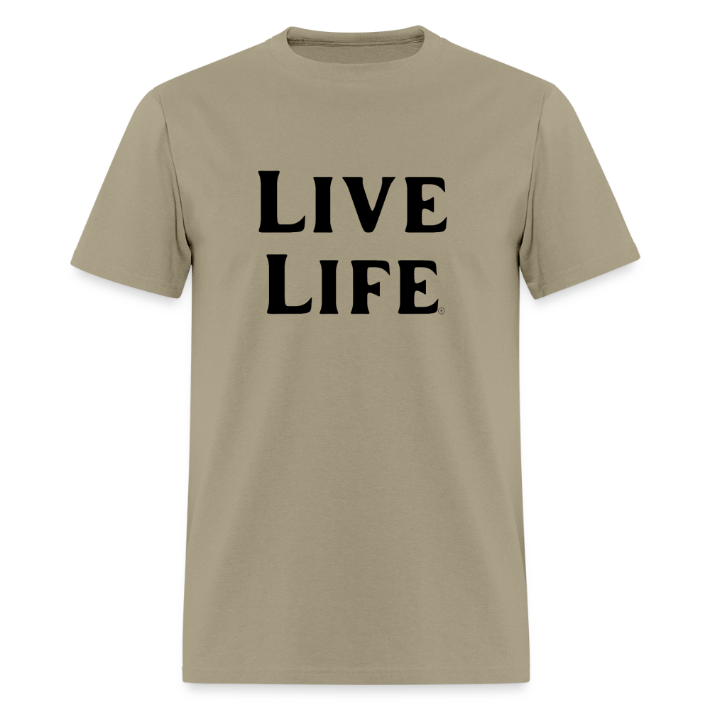 Live Life Men's T-Shirt | - khaki