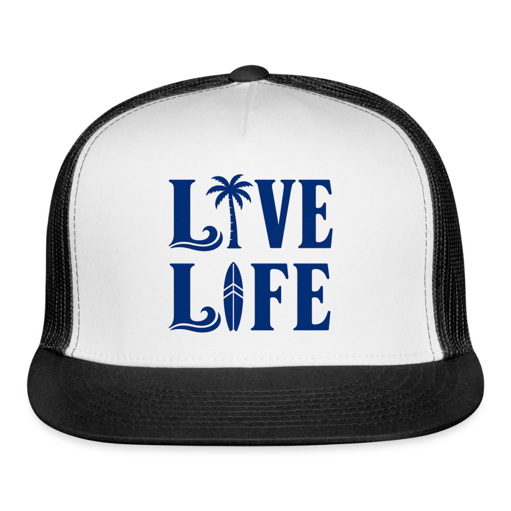 Live Life Hat - white/black