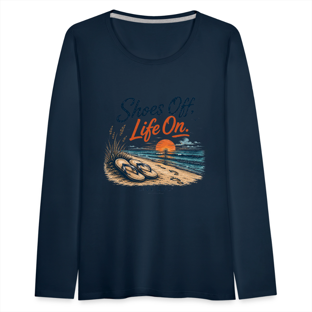Women's Premium Long Sleeve T-Shirt - deep navy