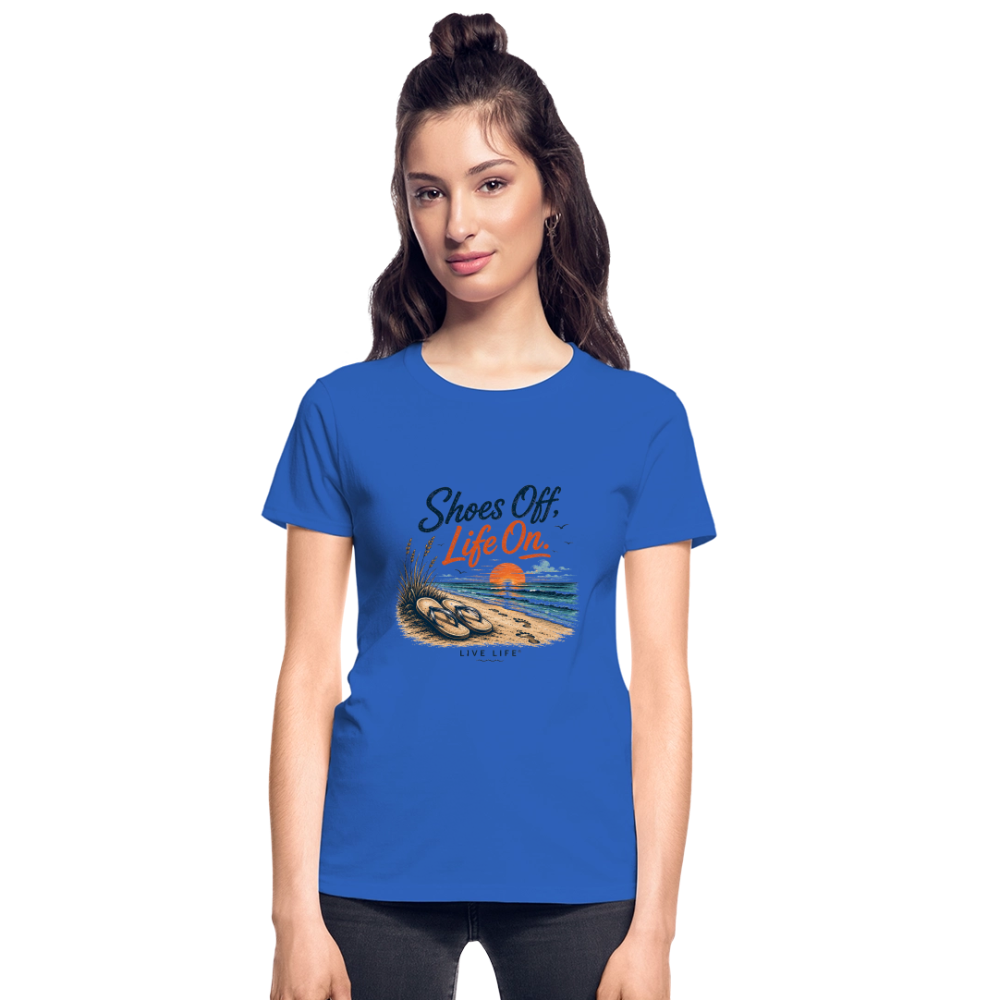 Shoes Off. Life On.™ Ultra Cotton Ladies T-Shirt - royal blue