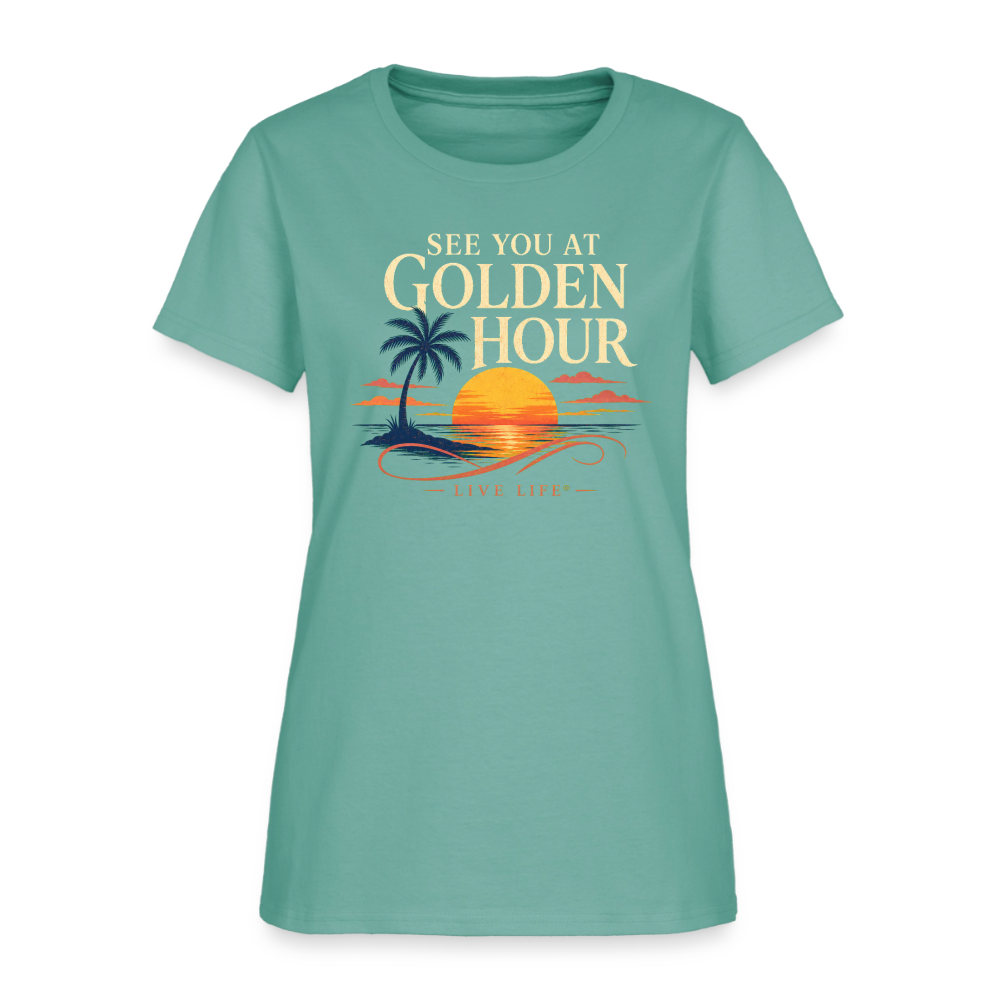 See you at Golden Hour Women's T-shirt - aquatic