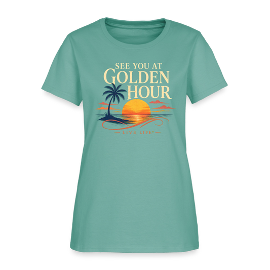 See you at Golden Hour Women's T-shirt - aquatic