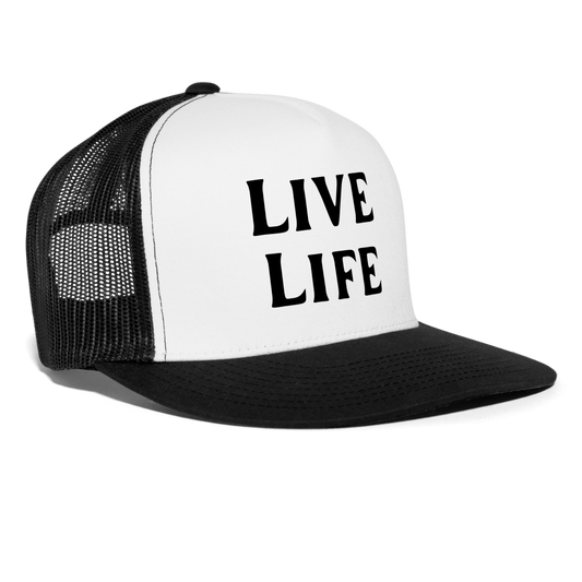 Live Life Hat - white/black