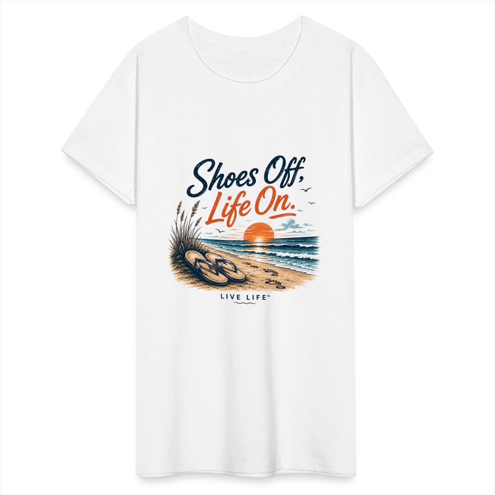 Shoes Off. Life On.™ Ultra Cotton Ladies T-Shirt - white