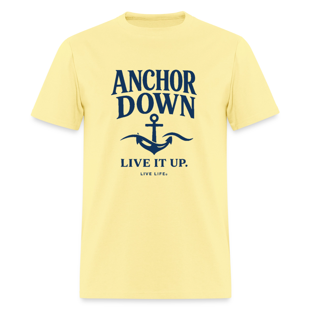 Anchor Down  |  Live it Up Men's T-Shirt - cornsilk