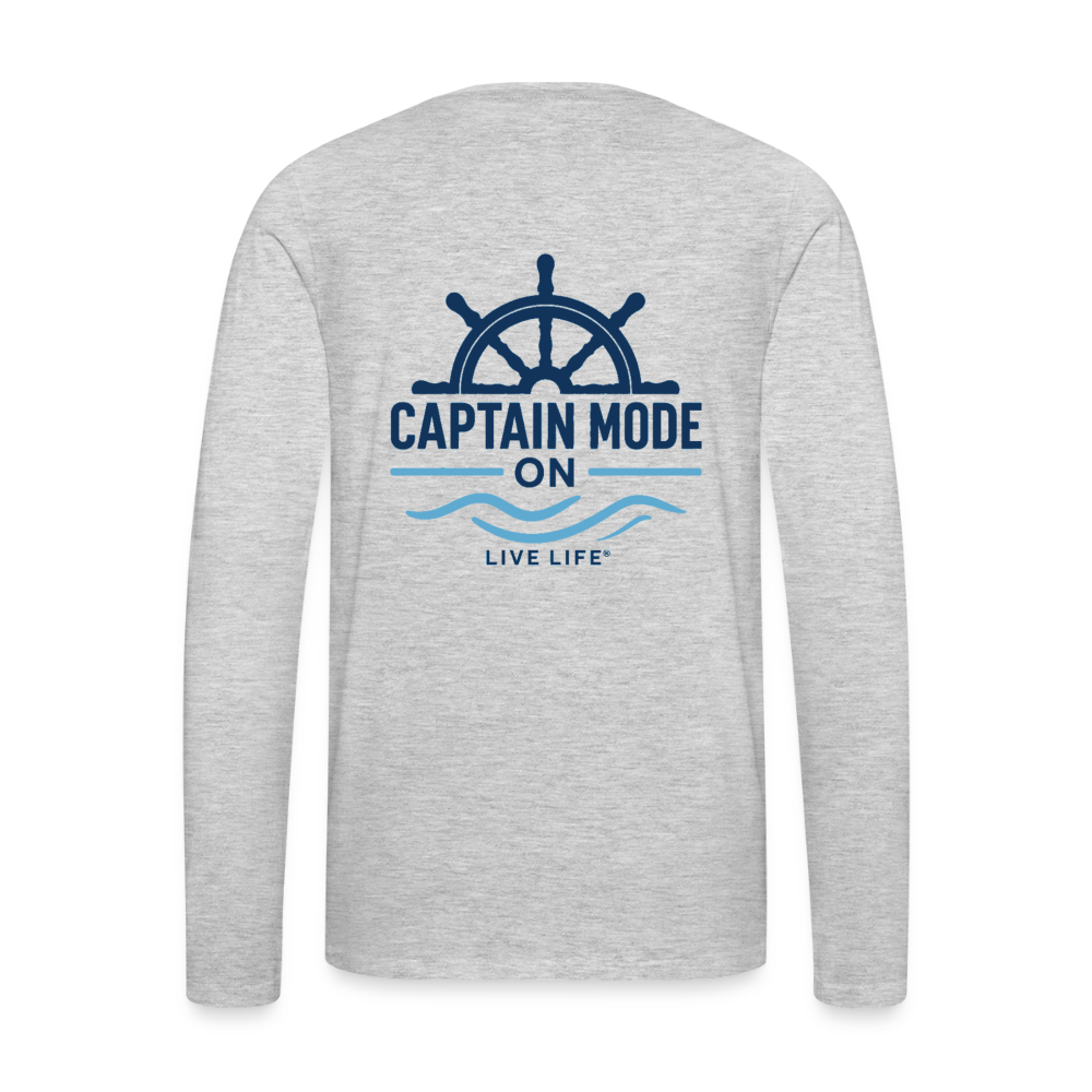 Captain Mode on  Men's Long Sleeve T-Shirt | - heather gray