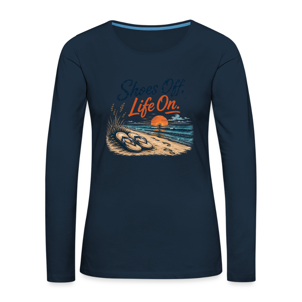 Women's Premium Long Sleeve T-Shirt - deep navy