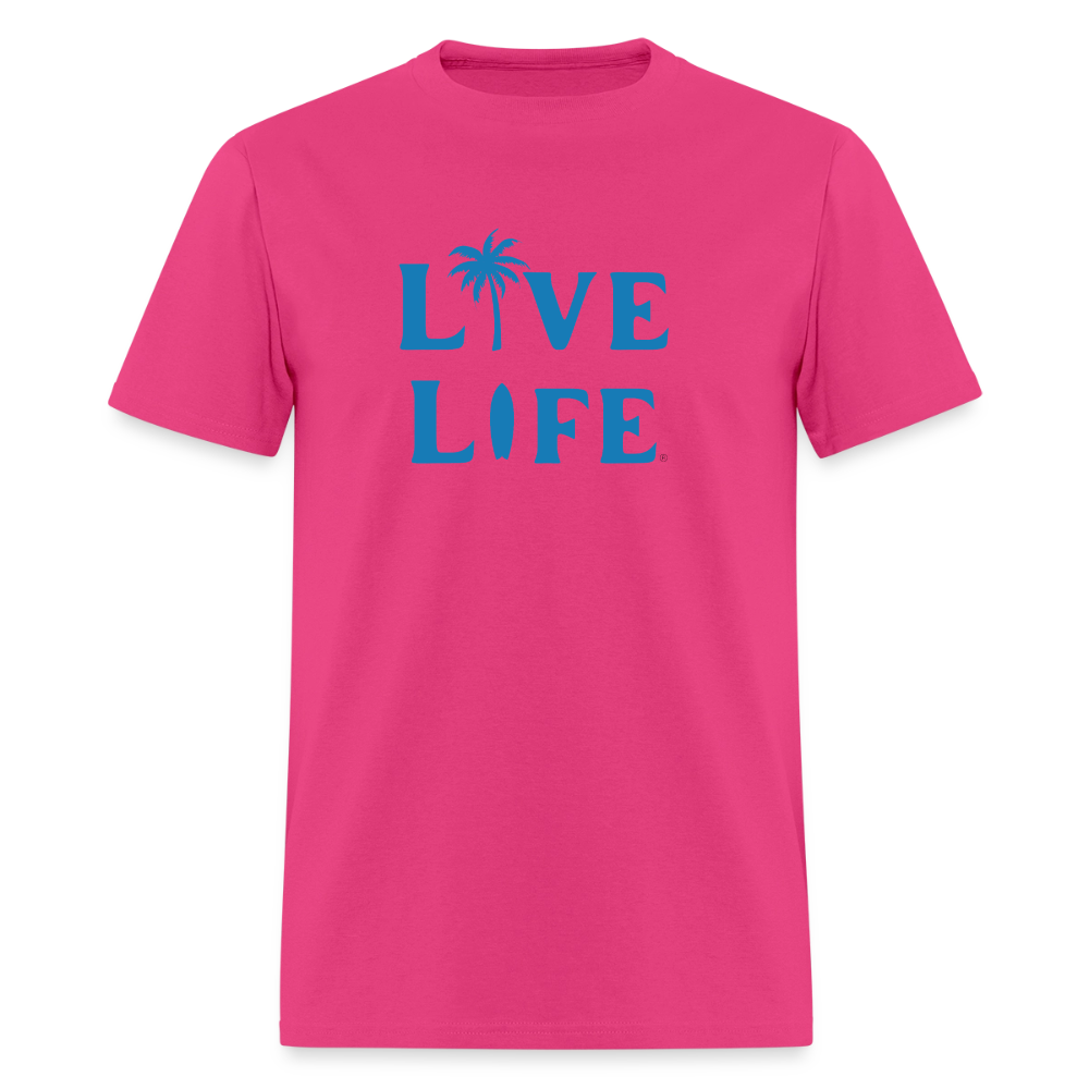 Live Life Coastal T-Shirt | - fuchsia