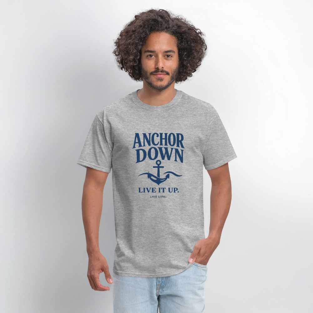 Anchor Down  |  Live it Up Men's T-Shirt - heather gray
