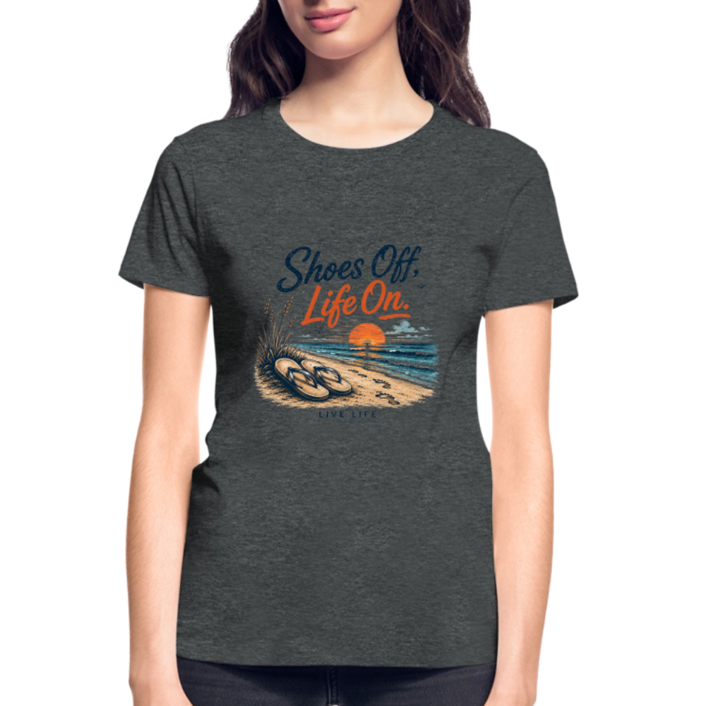 Shoes Off. Life On.™ Ultra Cotton Ladies T-Shirt - deep heather
