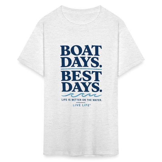 Boat Days. Best Days. - light heather gray