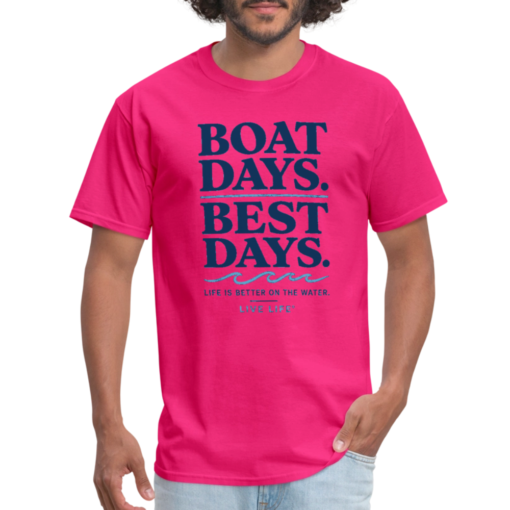 Boat Days. Best Days. - fuchsia