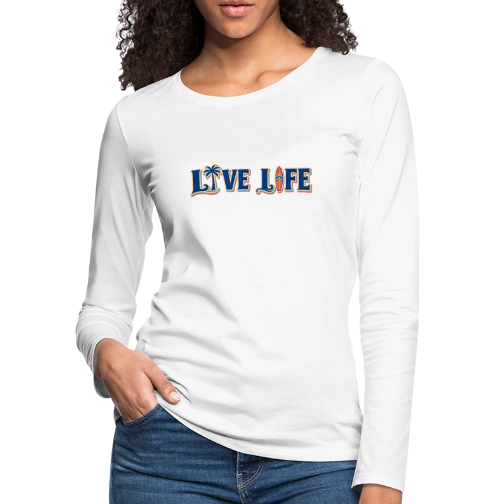 Women's Premium Long Sleeve T-Shirt - white