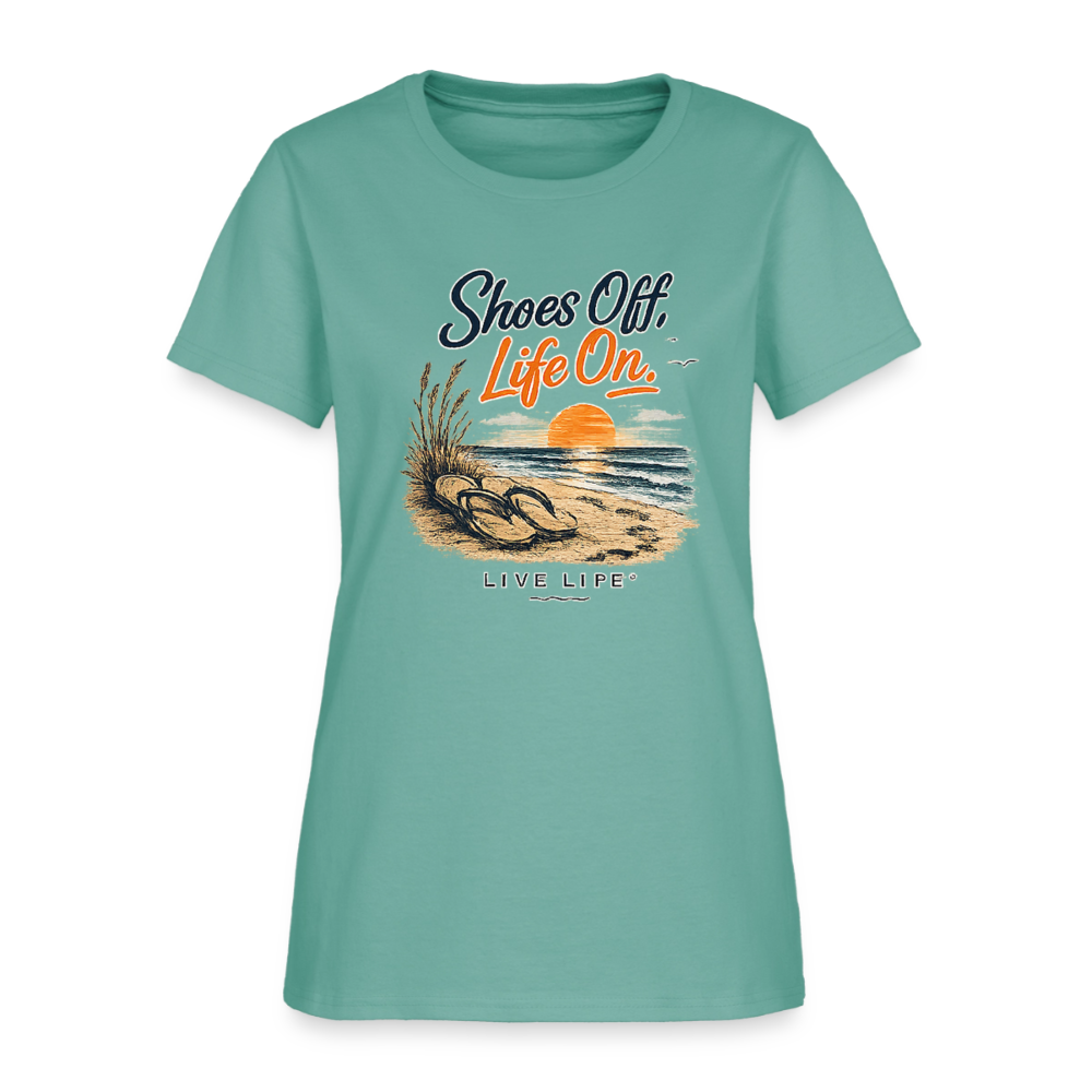 Shoes Off - Life On! Women's T-shirt - aquatic