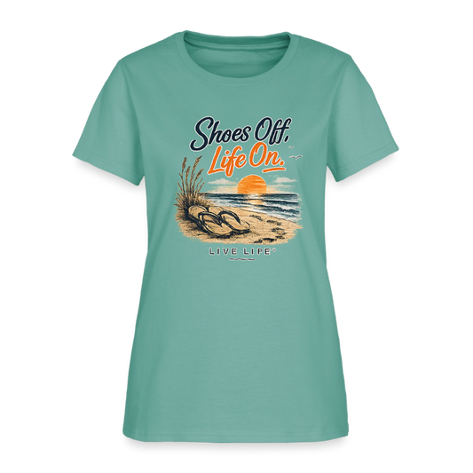Shoes Off - Life On! Women's T-shirt - aquatic