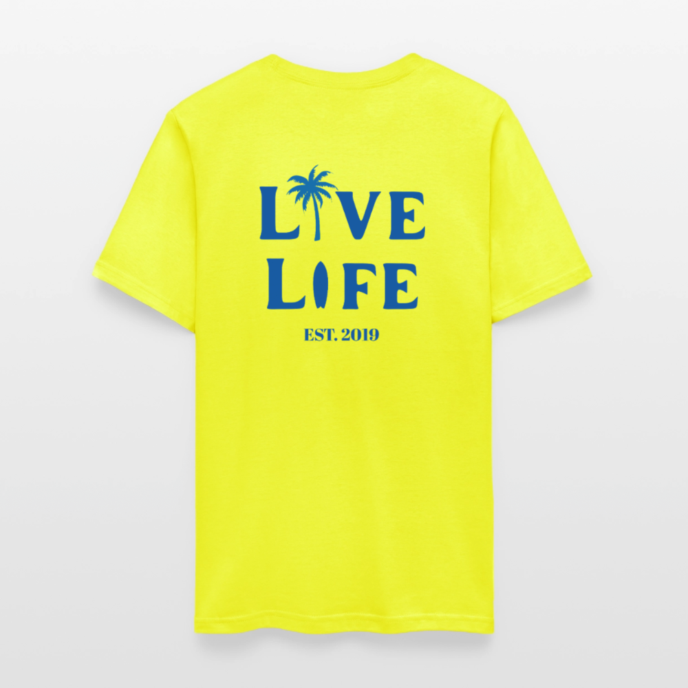 Live Life Coastal T-Shirt | - safety green