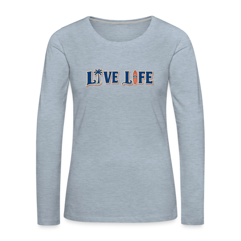 Women's Premium Long Sleeve T-Shirt - heather ice blue