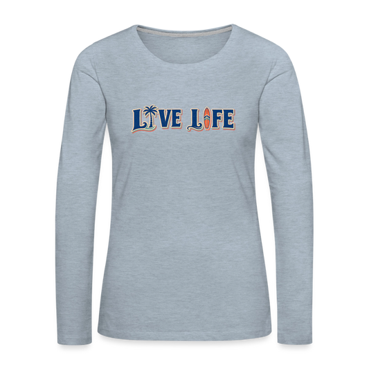 Women's Premium Long Sleeve T-Shirt - heather ice blue