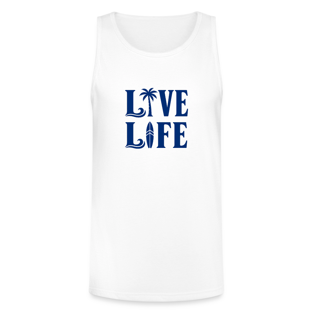 Unisex Tri-Blend Organic Tank - white