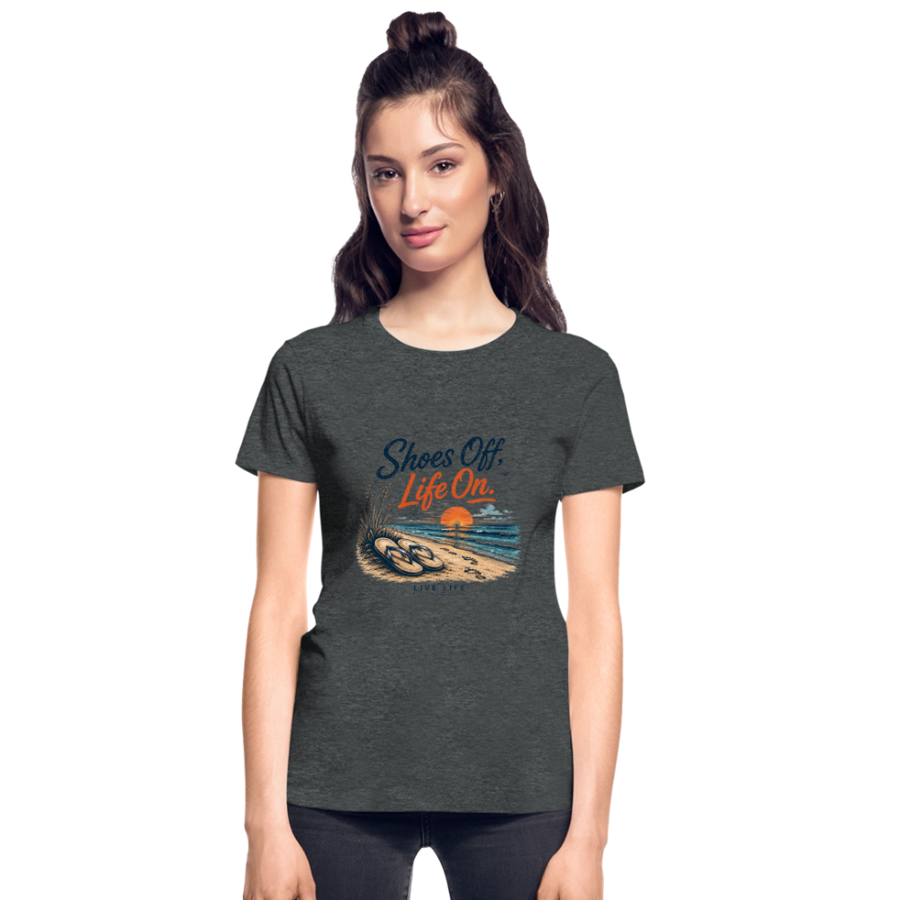 Shoes Off. Life On.™ Ultra Cotton Ladies T-Shirt - deep heather