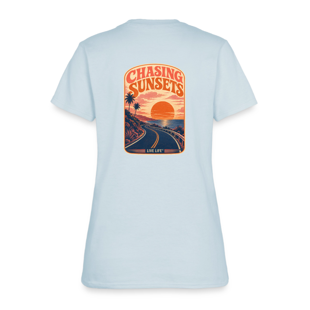 Never Miss a Sunset Women's T-shirt - light blue