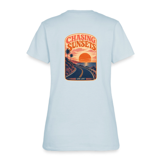 Never Miss a Sunset Women's T-shirt - light blue