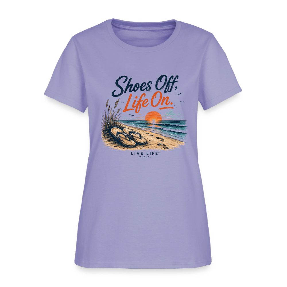 Shoes Off, Life On. Women's Tee - lavender