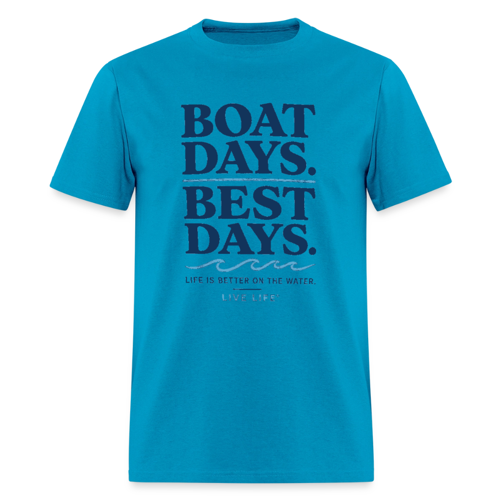 Boat Days. Best Days. - turquoise